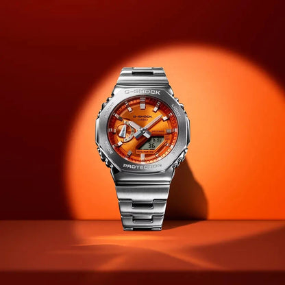 G-SHOCK GM-2110D-4ADR G-STEEL Orange Dial Watch