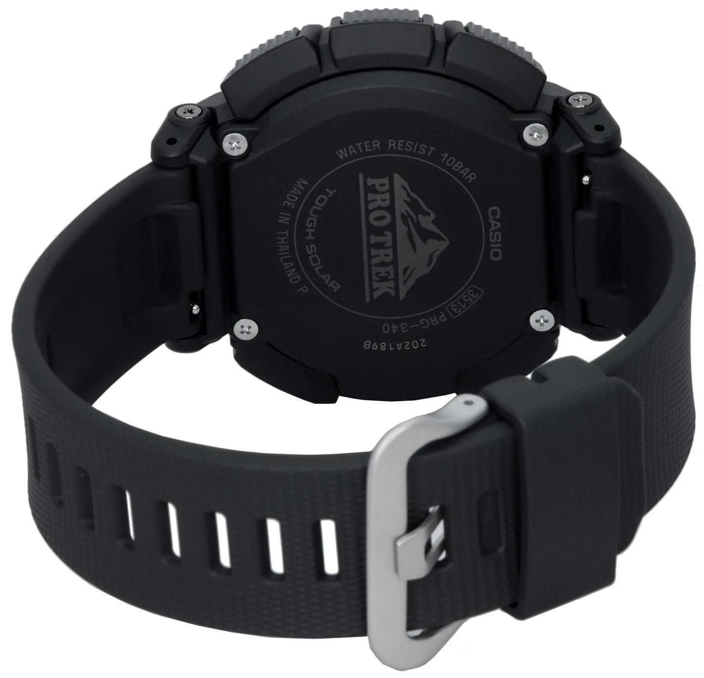 Casio PRO TREK PRG‑340‑1 Tough Solar Triple Sensor Black Watch