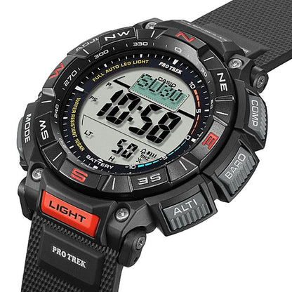 Casio PRO TREK PRG‑340‑1 Tough Solar Triple Sensor Black Watch