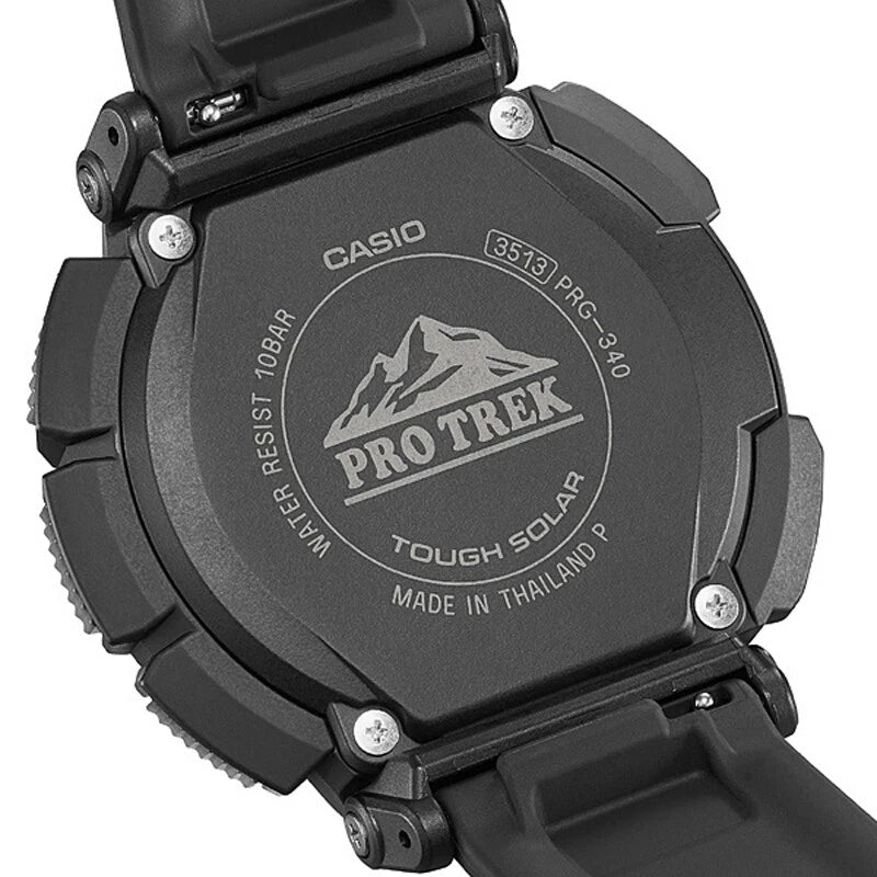 Casio PRO TREK PRG‑340‑1 Tough Solar Triple Sensor Black Watch