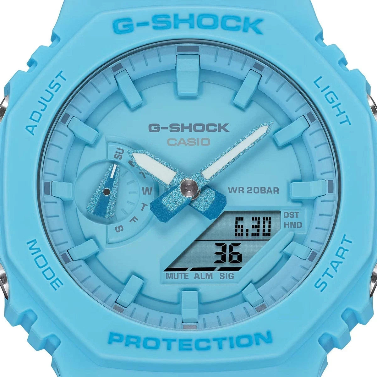 Casio G-SHOCK GA-2100-2A2 Men's Carbon Core Guard Blue Analog-Digital Watch