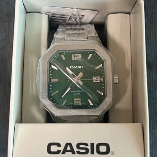 Casio MTP-B195D-3AV Men's Analog Stainless Steel Watch – Green Dial