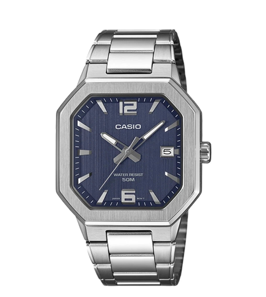 Casio MTP-B195D-2AV Men's Analog Stainless Steel Watch – Blue Dial