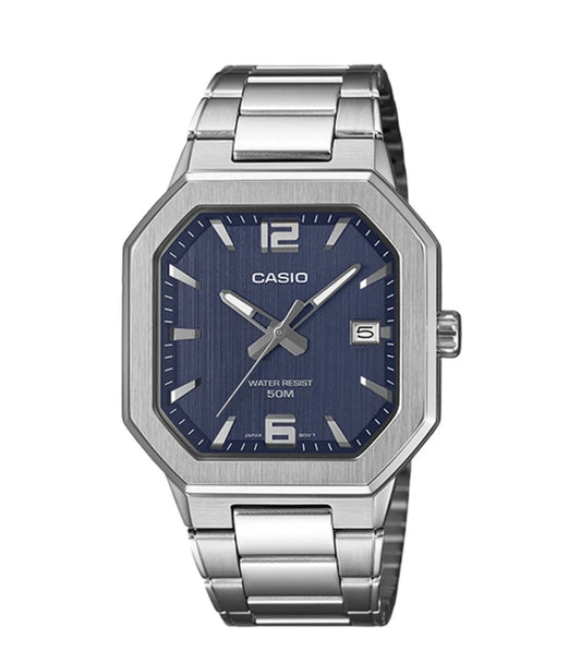Casio MTP-B195D-2AV Men's Analog Stainless Steel Watch – Blue Dial