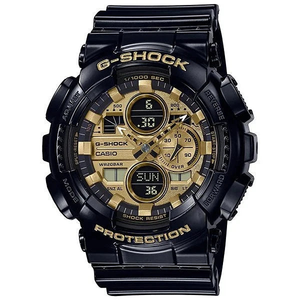 Casio G-SHOCK GA-140GB-1A1 Black Gold Analog-Digital Watch | 200M Water Resistant | Shock Resistant
