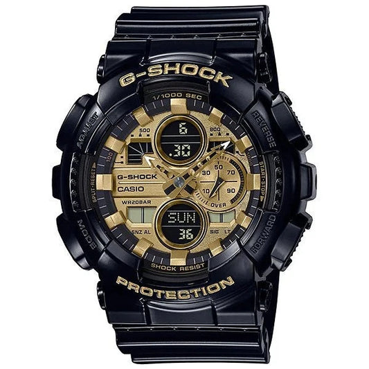 Casio G-SHOCK GA-140GB-1A1 Black Gold Analog-Digital Watch | 200M Water Resistant | Shock Resistant