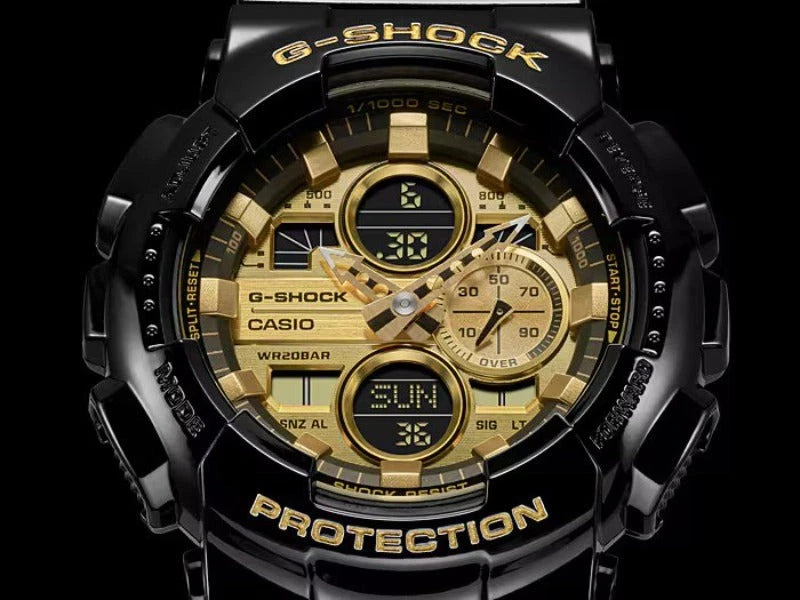 Casio G-SHOCK GA-140GB-1A1 Black Gold Analog-Digital Watch | 200M Water Resistant | Shock Resistant