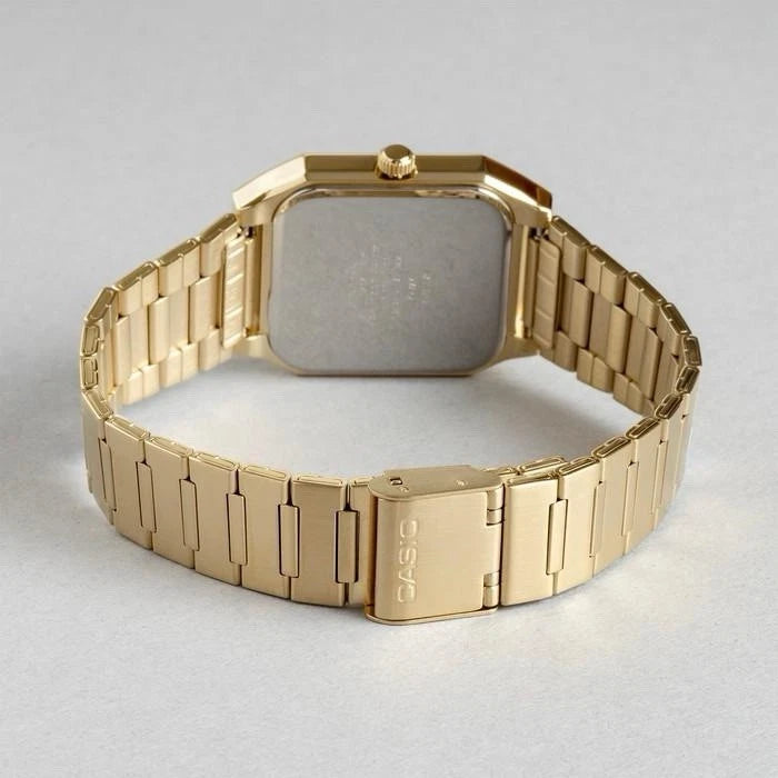 Casio MTP-B185G-9AV Gold Rectangular Watch