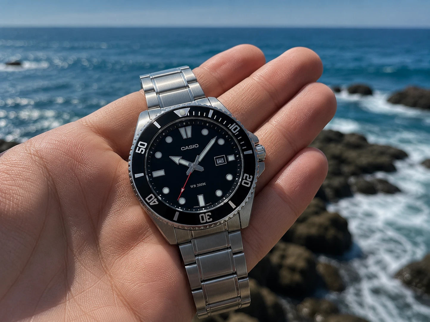 Casio MDV-107D-1A1V Duro Black Diver Watch