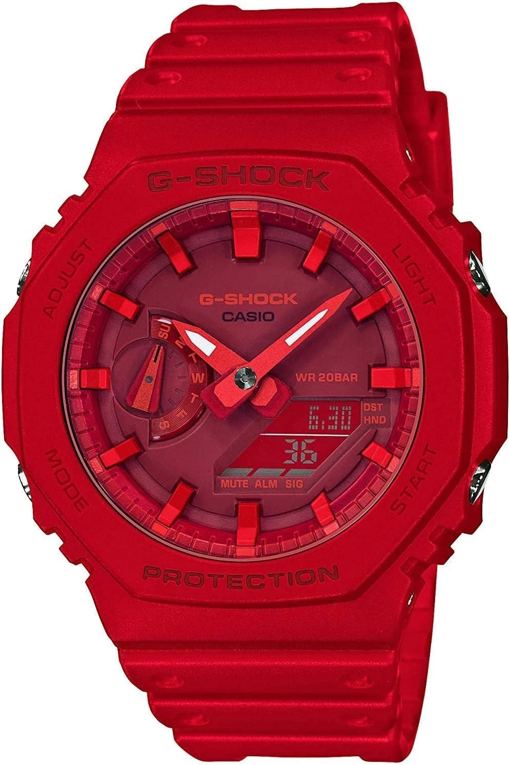 Casio G-SHOCK GA-2100-4A Red Carbon Core Analog-Digital Watch