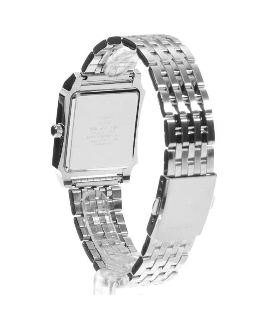 Casio MTP-B190D-7B Men's Analog Watch – Silver Stainless Steel Bracelet with White Dial