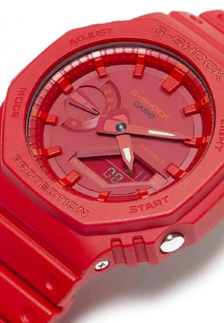 Casio G-SHOCK GA-2100-4A Red Carbon Core Analog-Digital Watch