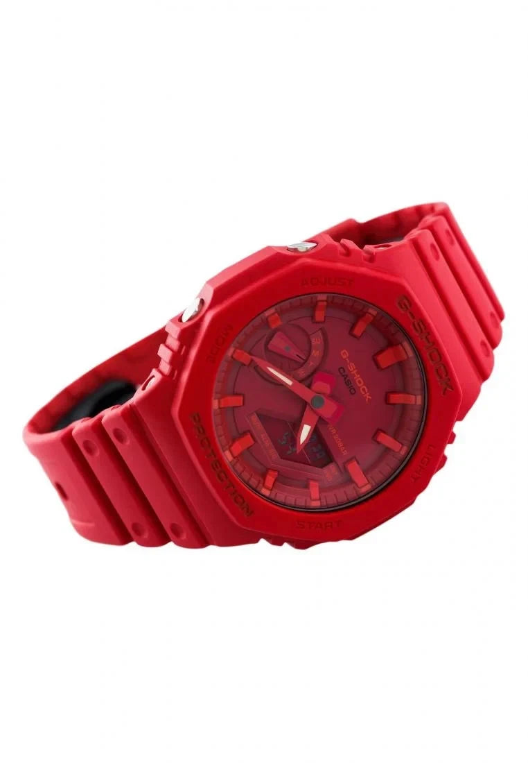 Casio G-SHOCK GA-2100-4A Red Carbon Core Analog-Digital Watch
