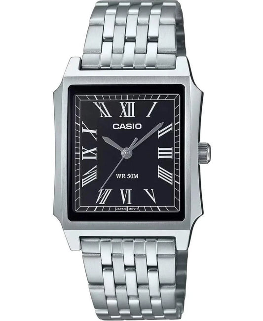 Casio MTP-B190D-1B Men's Analog Watch – Black Dial Stainless Steel Bracelet