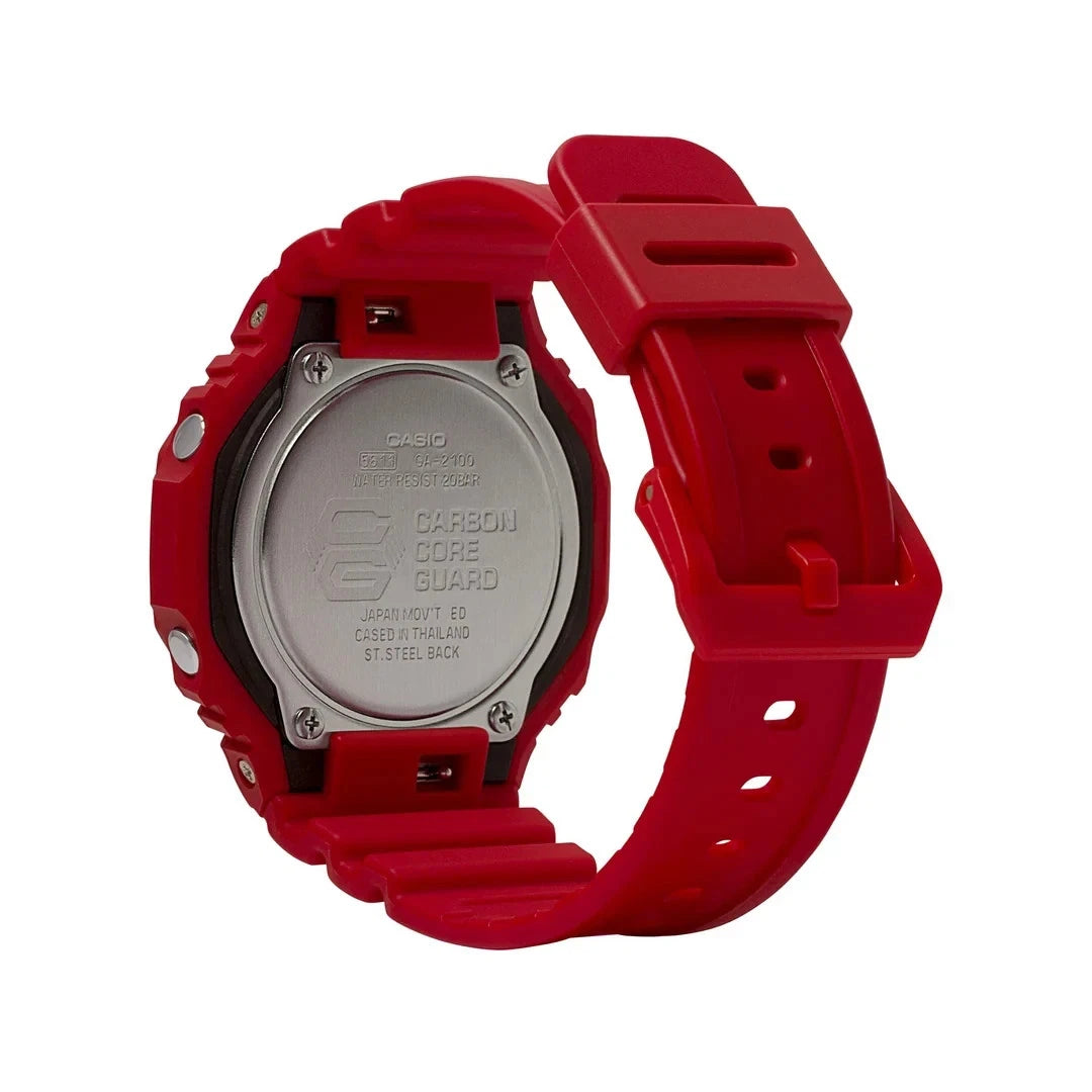 Casio G-SHOCK GA-2100-4A Red Carbon Core Analog-Digital Watch