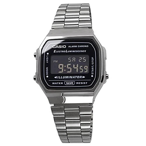 Casio Vintage A168WGG-1BDF Digital Watch – Gunmetal Gray Stainless Steel