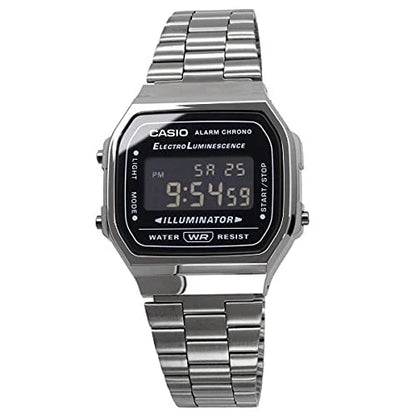 Casio Vintage A168WGG-1BDF Digital Watch – Gunmetal Gray Stainless Steel