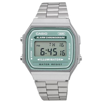 Casio Vintage A168WA-3AYDF Blue-Green Digital Watch