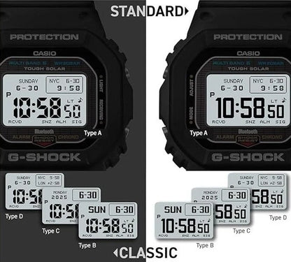 ساعة G-SHOCK GW-BX5600-1A1DR Tough Solar بتقنية البلوتوث - أسود