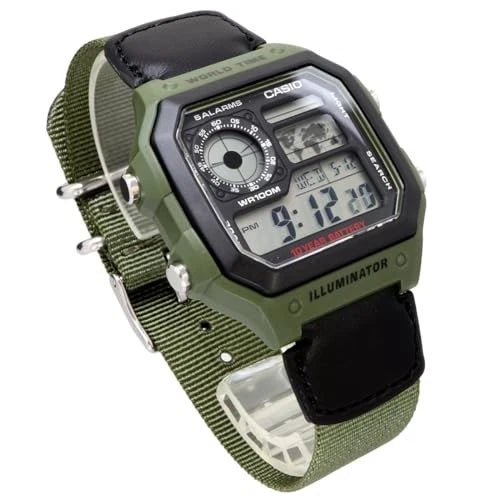 Casio AE-1200WHB-3BVDF World Time Digital Watch
