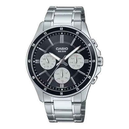 Casio MTP-1374D-1A3VDF Men’s Black Dial Steel Watch.