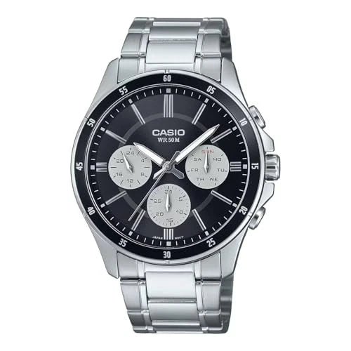 Casio MTP-1374D-1A3VDF Men’s Black Dial Steel Watch.