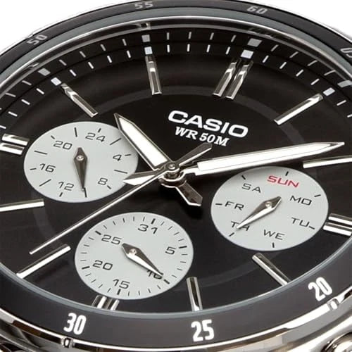 Casio MTP-1374D-1A3VDF Men’s Black Dial Steel Watch