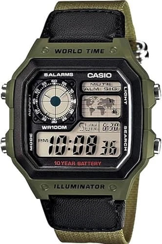 Casio AE-1200WHB-3BVDF World Time Digital Watch
